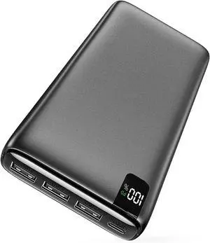 IXNINE Power Bank 26800mAh Portable Charger, 22.5W Fast Charging PD QC 3.0 Compact External Battery Pack with LED Display and 4 USB Outputs for Cellphone Tablet