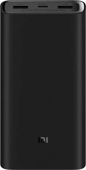 Xiaomi MI 50W Power Bank 2000, 20000mah, USB-C Input/Output Plus 2 USB-A Output, Charge 3 Devices Simultaneously, Output Upto 50W, Black