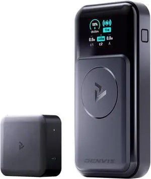 DENVIX PowerX Power Bank Deluxe Package, 250W 4-in-1 25,000mAh Laptop Portable Charger (91.25Wh) with Magnetic Wireless Charging for iPhone, Samsung, MacBook, DJI, AirPods and More
