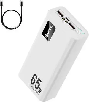 50000mAh Power Bank 65W, Portable Charger,External Battery Pack for Outdoor Camping, Home & Office. Emergency Back-up Power for Smartphones, Tablets and Laptop