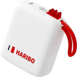 DCHK Haribo Mini Power Bank 10000mAh, 22.5W Fast Charging, Built-in Cable, Compact Size, 5V 3A, Gummy Bear Style Portable Charger for iPhone 15 16, Samsung Galaxy, Motorola