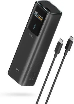 CUKTECH 100W Power Bank, 10000mAh Portable USB C Charger with Smart TFT Display, PD3.0 Fast Charging Compatible iPhone 16/15 Series, Samsung Galaxy S24/S23, iPad Air/Pro, MacBook, Dell etc.