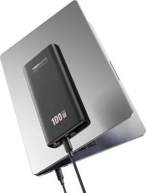 VEEKTOMX 100W Laptop Power Bank 20000mAh Fast Charging Portable Laptop Charger USB C PD 3.0 Battery Pack Compatible with iPhone 16/15/14 Pro Samsung MacBook Pro/Air iPad Steam Deck Camera etc