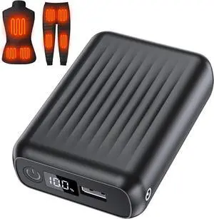 ./  Heated Vest Battery Pack for ORORO, for Venustas, Power Bank with LED Display and 2 Adapter Cables for Heated Vests, Jackets, and Hoodies