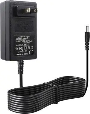15V 3A 6FT Power Supply Adapter Charger Cable (Input AC 100V-240V, Output DC 15 Volt 3 Amp 45 Watt) Adapter Transformer Converter DC 5.5mm x 2.1mm & 2.5mm