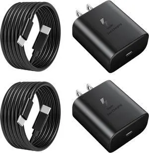 2025 New 45W Super Fast Charger USB C- Type C Fast Charging Android Phone Charger Compatible with Samsung Galaxy S25 Ultra/S25/S25+/S24/S24+/S24Ultra/S23+/S23 Ultra/S22 Ultra Tab,6ft C Cable