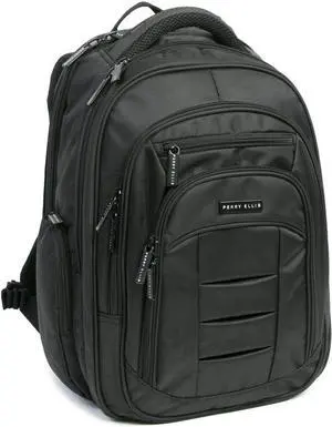 Perry Ellis Men's M150 Business Laptop Backpack, Black, One Size