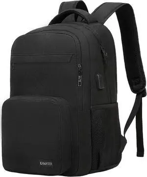 School Backpack for Teen Boys & College Students - 15.6 Inch Large Capacity Laptop Bookbag with Sturdy Water Resistant Anti-Theft | Multiple Compartments Backpack, Black