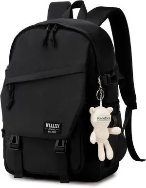 Caoroky knight College School Bag for Men Women Laptop Backpack 15.6 Inch Anti Theft Travel Daypack Large Elementary Middle High Bookbags for Teens Girls Boys Students-Large,black