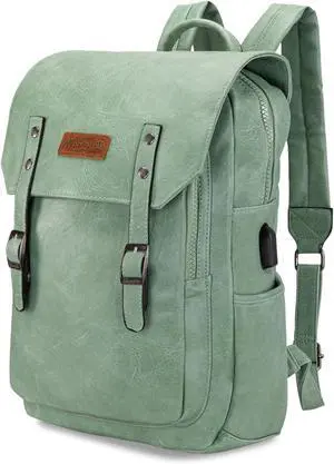 Montana West × Wrangler Womens Backpack Leather Laptop Backpack Unisex Fashion Backpack