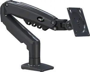 ELG Full Motion Swivel Single Monitor Desk Mount Stand: Empower Your Workspace with Unmatched Flexibility for 17 to 35'' Displays (4.4lbs to 19.8lbs Load) - F80N Model in Striking Black