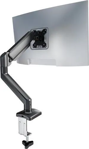 Single Monitor Desk MountGas Spring Monitors Arm for 17-32 inch Screens,Adjustable Computer Monitors Stand up to 4.4 to 19.8 lbs,Vesa Mount with Clamp and Grommet Base, VESA 75 & 100mm