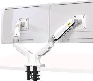 NB North Bayou Dual Monitor Desk Mount Stand Full Motion Swivel Computer Monitor Arm for Two Screens 17-27 Inch with 4.4~19.8lbs Load Capacity for Each Display F160-W