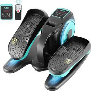 Under Desk Elliptical Machine, Ellipse Leg Exerciser for Seniors Adults, Adjustable Speeds Elliptical Trainer with Remote, Quiet & Portable Mini Seated Pedal Exerciser for Home Office Use