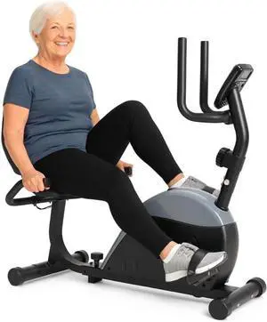 Vive Recumbent Exercise Bike - Stationary Recumbent Exercise Cycle Device for Seniors, Adults, Men and Women - Indoor Fitness Equipment - at Home Cycling, Adjustable Resistances, Digital Display