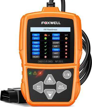 FOXWELL NT201 OBD2 Scanner Code Reader for Cars and Trucks - Reset Check Engine Light, Read and Clear Fault Codes, Live Data Diagnostic Tool for All Cars Since 1996