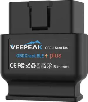 Veepeak OBDCheck BLE+ Bluetooth OBD II Scanner Wireless Car Diagnostic Scan Tool Check Engine Code Reader for iOS & Android