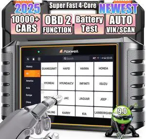 2025 FOXWELL Scanner NT706 OBD2 Scanner Diagnostic Tool with Check Engine/ABS/SRS(Airbag Scanner)/Transmission, Car Code Readers & Scan Tools with Battery Test, Free Update, English/Spanish Ver.