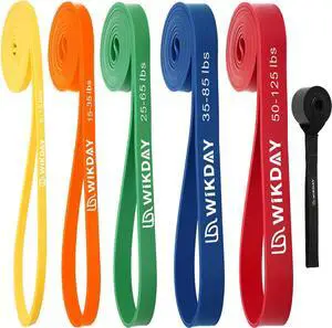 Resistance Bands, Pull Up Bands, Workout Bands for Exercise, Thick Heavy Resistance Band Set with Door Anchor, Elastic Bands for Body Stretching, Crossfit Training at Home/Gym Men & Women Women