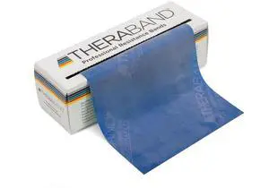 THERABAND Resistance Bands, 6 Yard Roll Professional Latex Elastic Band For Upper & Lower Body, Core Exercise, Physical Therapy, Pilates, Home Workouts, Rehab, Blue, Extra Heavy, Intermediate Level 2