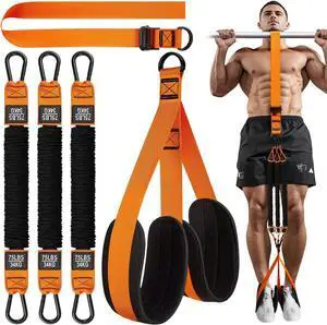 HPYGN Pull Up Assistance Bands, Heavy Duty Resistance Band for Pull Up Bar, Adjustable Weight/Size with Fabric Feet/Knee Rest, Bands for Pull Up Assist for Strength Training, Pull Up Assist Band