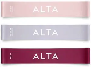ALTA Mini Loop Bands for Exercise - Premium Durable Latex - Small Resistance Bands for Women, Booty Bands for Working Out, Leg Stretch Loops for Physical Therapy, Pilates Exercise Mini Bands Set