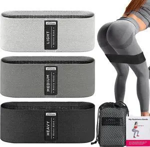Booty Bands Set, Resistance Bands for Working Out, Exercise Bands for Women and Men Legs and Butt, Stretch Bands for Pilates, Yoga Starter Set