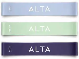 ALTA Mini Loop Bands for Exercise - Premium Durable Latex - Small Resistance Bands for Women, Booty Bands for Working Out, Leg Stretch Loops for Physical Therapy, Pilates Exercise Mini Bands Set