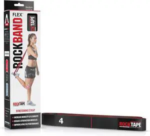 RockTape RockBand Flex Ultra-durable Resistance Bands with Handles and Loops