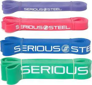 Serious Steel 41" Assisted Pull-up Band, Heavy Duty Resistance Band Sets, Stretching, Powerlifting, Resistance Training and Pull Up Assistance Bands