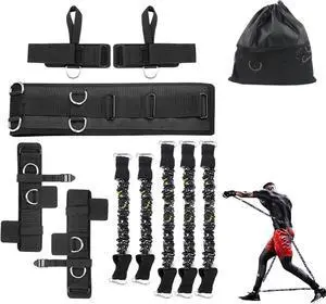 Boxing Resistance Bands Set for Speed and Agility, Workout Band Ankle Exercise Bands Legs Ankle Straps for Resistance Training Enhance Explosive Power