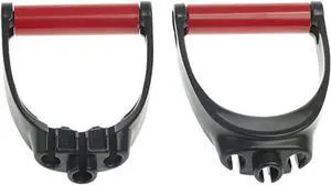 Lifeline Triple Grip Handles Fit Up to Three Resistance Cables for Continuous Muscle Tension Training , Black/Red