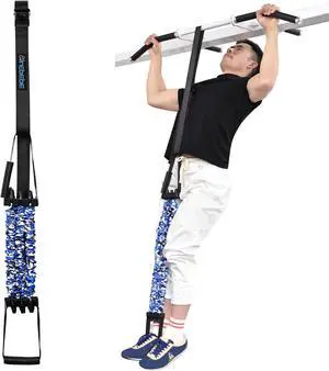 Brebebe Pull Up Assist Bands Chest Expander, Resistance Bands with Handles Natural Latex 200 LB Load, for Chin Up, Biceps Curl, Triceps Train, Overhead Extension, Shoulder Workout