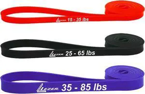 LEZER Resistance Bands - Pull Up Bands for Home Gym Fitness, Stretching, Physical Therapy & Training - Includes Instruction