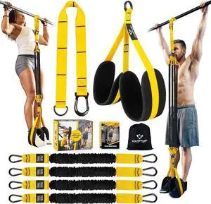 Heavy-Duty Pull Up Resistance Bands with Adjustable Resistance & Height, Dual Stable Foot Support Pedals, Assist Beginners in Pull Up Workout