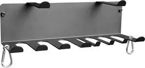Resistance Bands Rack Wall Mount Home Gym Equipment Storage Rack for Resistance Bands, Jump Ropes, Yoga Mat, Foam Roller, Chains, 16.5", Black