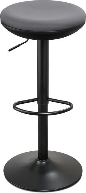 Standing Desk Chair, Ergonomic Office Stool Adjustable Height, Round 360° Swivel Sit Perching Stool Without Backrest for Bedroom, Kitchen, Living Room (Grey)