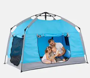 Easy Set Up Kids Playhouse with Nice LED Light Strip and 3 Large Opens,Portable Children Play Tent & Privacy Room for Indoor & Outdoor Games with Carry Bag-Free Space for Toddlers-Birthday Gifts