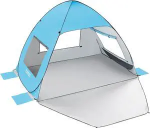 TOBTOS UPF 50+ Pop Up Beach Tent, Easy Set Up Beach Umbrella, Sun Shelter for 2-3 People UV Protection Portable Sunshade, Baby Canopy Cabana, Lightweight with Carry Bag TOBTOS UPF 50+ Pop Up Beach Tent, Easy Set Up Beach Umbrella, Sun Shelter for 2-3 People UV Protection Portable Sunshade, Baby Canopy Cabana, Lightweight with Carry Bag