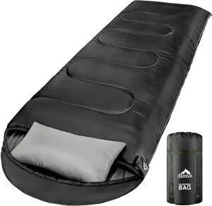 MEREZA 0 Degree Winter Sleeping Bag for Adults Kids with Pillow, Cold Weather Sleeping Bag for 4 Season Camping Hiking Backpacking Sleeping Bags for Big and Tall