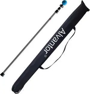 Alvantor Aluminum Telescoping Tarp Poles Adjustable Rods and Round Pad for Alvantor Screen House & Bubble Tent & Vendor Booth