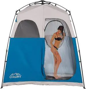 Instant Pop-up Camping Shower Tent Privacy Shelter with 1 Room/2 Rooms, Portable Outdoor Shower, Changing Room, Sun Shelter for Camping, Beach Hiking, and Fishing Instant Pop-up Camping Shower Tent Privacy Shelter with 1 Room/2 Rooms, Portable Outdoor Shower, Changing Room, Sun Shelter for Camping, Beach Hiking, and Fishing