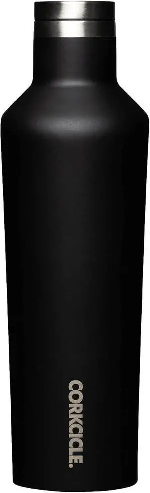 Corkcicle Classic Canteen Insulated Tumbler, Matte Black, 16 oz  Reusable Water Bottle Keeps Beverages Cold for 25 Hours & Hot 12 Hours  Cupholder Friendly Tumbler with Screw-On Cap