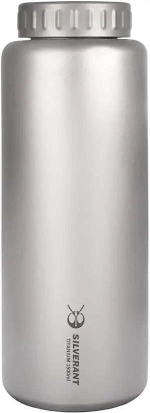 Titanium Ultralight 800ml/27 fl oz Leakproof Outdoor Camping Hiking Sports Water Bottle with Insulating Thermal Sleeve and Clip Loop Cap