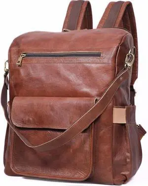Genuine Leather Laptop Backpack for Women Designer Brown Leather Backpack Purse with 15.6-inch Laptop Computer Compartment Best for Work, Travel, and Daily Use Genuine Leather Laptop Backpack for Women Designer Brown Leather Backpack Purse with 15.6-inch Laptop Computer Compartment Best for Work, Travel, and Daily Use