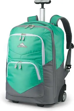 High Sierra Freewheel Pro Wheeled Backpack with 360 Degree Reflectivity, Adjustable Handle, Large Main Compartment, and Laptop Sleeve, Aquamarine High Sierra Freewheel Pro Wheeled Backpack with 360 Degree Reflectivity, Adjustable Handle, Large Main Compartment, and Laptop Sleeve, Aquamarine
