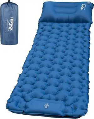 HiiPeak Sleeping Pad for Camping- Ultralight Inflatable Sleeping Mat with Built-in Foot Pump & Pillow, Upgraded Compact Camping Air Mattress for Tent, Backpacking, Hiking HiiPeak Sleeping Pad for Camping- Ultralight Inflatable Sleeping Mat with Built-in Foot Pump & Pillow, Upgraded Compact Camping Air Mattress for Tent, Backpacking, Hiking