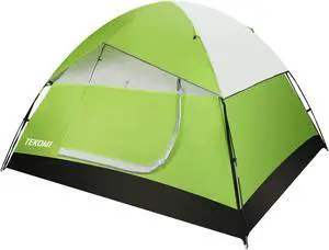 Camping Tent, TEKOMI Waterproof Family Dome Tent with Removable Rain Fly, Instant Cabin Tent for 60 Seconds Set Up, Advanced Venting Design, Fit Camp Backpacking Hiking Outdoor, Dark Green Camping Tent, TEKOMI Waterproof Family Dome Tent with Removable Rain Fly, Instant Cabin Tent for 60 Seconds Set Up, Advanced Venting Design, Fit Camp Backpacking Hiking Outdoor, Dark Green