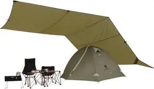 GEERTOP 17 × 10 ft Large Camping Tent Tarp Outdoor Waterproof Flame Retardant Hammock Rain Fly Backpacking Tent Tarp Shelter for Hiking Travel Picnic(Not Includes Poles) GEERTOP 17 × 10 ft Large Camping Tent Tarp Outdoor Waterproof Flame Retardant Hammock Rain Fly Backpacking Tent Tarp Shelter for Hiking Travel Picnic(Not Includes Poles)