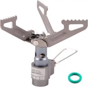 Ultralight Backpacking Stove Portable Pocket Stove Titanium Camping Gas Burner only 26g with 1 Extra Backup O-Ring Ultralight Backpacking Stove Portable Pocket Stove Titanium Camping Gas Burner only 26g with 1 Extra Backup O-Ring